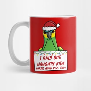 Only Bite Naughty Kids Blue-Fronted Amazon Mug